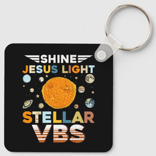 Stellar Bijbelschool VBS Shine Jesus Light Christi Sleutelhanger (Achterkant)