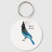 Stellar Blue Jay-sleutelketen Sleutelhanger (Voorkant)
