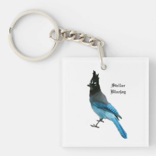 Stellar Blue Jay-sleutelketen Sleutelhanger
