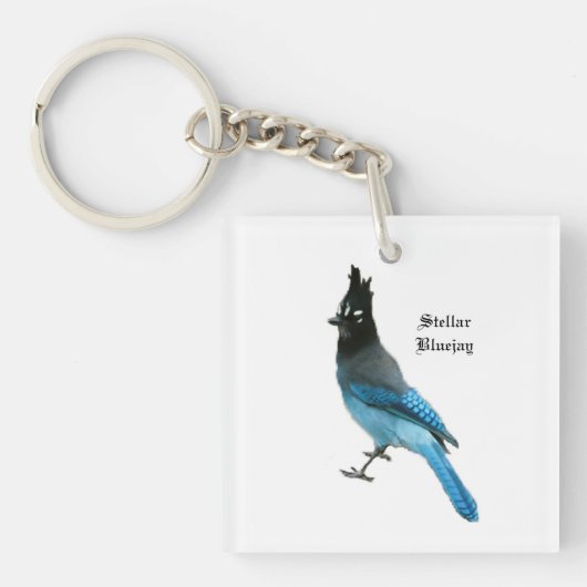 Stellar Blue Jay-sleutelketen Sleutelhanger (Voorkant)