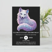 Stellar Constellation Wolf Birthday Kaart (Staand voorkant)