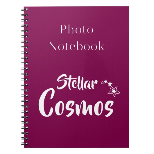 Stellar Cosmos Spiral Photo Notebook Notitieboek (Voorkant)