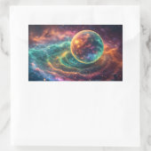 Stellar Dream Nebula Design Rechthoekige Sticker (Tas)