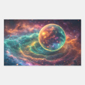 Stellar Dream Nebula Design Rechthoekige Sticker (Voorkant)