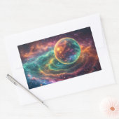 Stellar Dream Nebula Design Rechthoekige Sticker (Envelop)