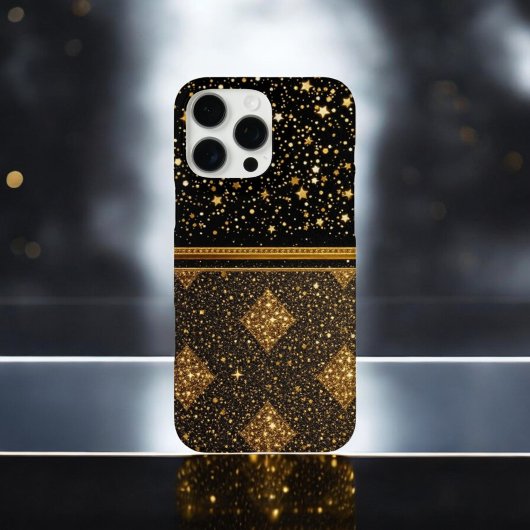 Stellar Elegance (Glitter - goud - Leer) Case-Mate iPhone Case