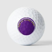 "Stellar Elegance: ruimte-thema ontwerp op Paarse  Golfballen (Voorkant)