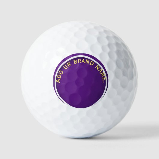 "Stellar Elegance: ruimte-thema ontwerp op Paarse  Golfballen (Voorkant)