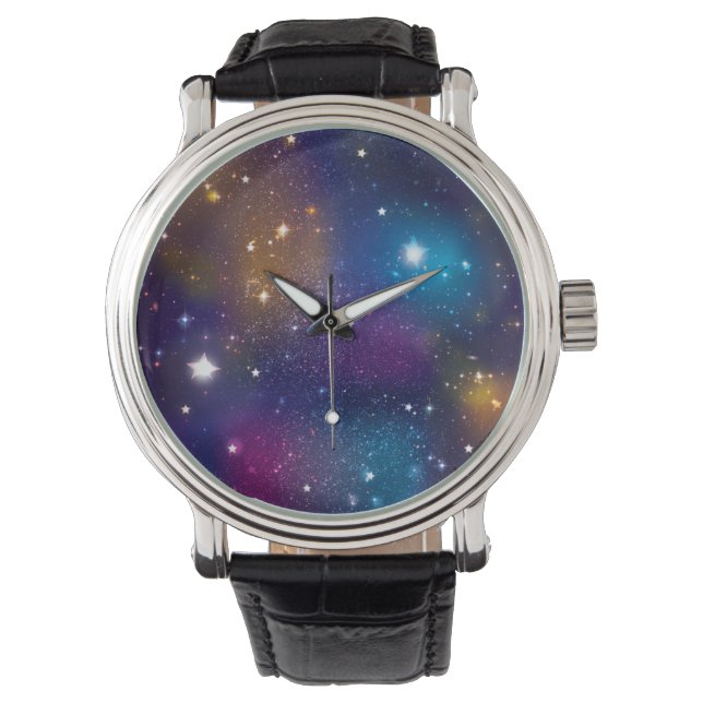 Stellar Galaxy Print Watch Horloge (Voorkant)
