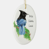 Stellar Jay B.C. British Columbian, Canada Keramisch Ornament (Rechts)