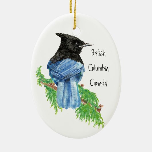 Stellar Jay B.C. British Columbian, Canada Keramisch Ornament (Achterkant)