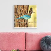 Stellar Jay Canvas Afdruk (Insitu (Woonkamer))