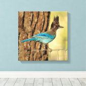 Stellar Jay Canvas Afdruk (Insitu (Houten vloer))
