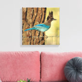 Stellar Jay Canvas Afdruk (Insitu (Woonkamer))