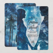 Stellar Liefde Paar Bruiloft Kaart (Voorkant / Achterkant)