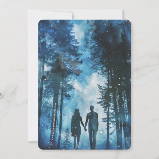 Stellar Liefde Paar Bruiloft Kaart (Achterkant)