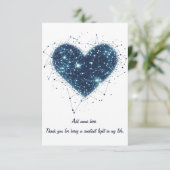 Stellar Love - gepersonaliseerde bedankkaart (Staand voorkant)
