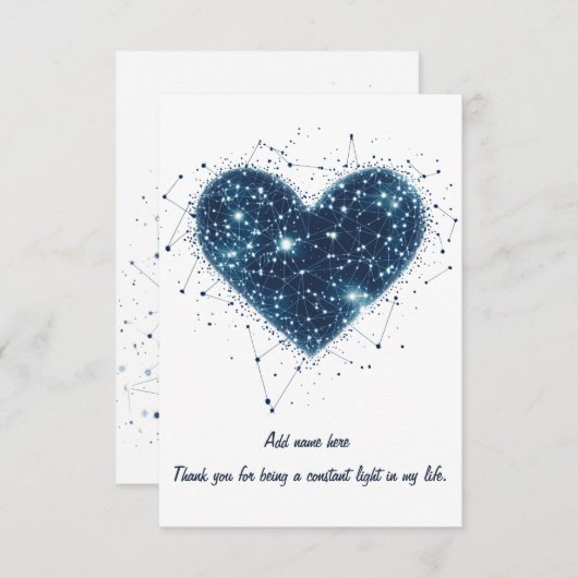 Stellar Love - gepersonaliseerde bedankkaart (Voorkant / Achterkant)
