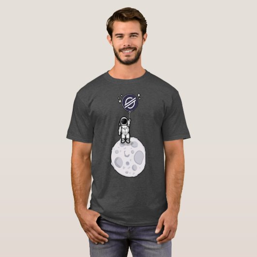 STELLAR LUMENS Crypto XLM Token Decentralized Bloc T-shirt (Voorkant volledig)