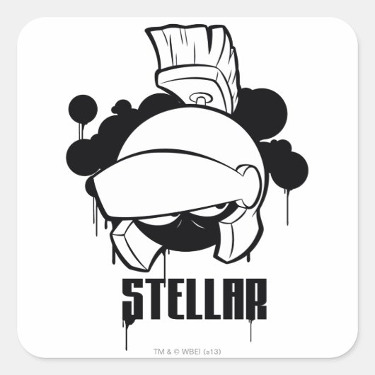 Stellar MARVIN DE MARTIAN™ Vierkante Sticker (Voorkant)