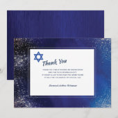 Stellar Night Bar Mitzvah Dankkaart Kaart (Voorkant / Achterkant)