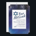 Stellar Night Bar Mitzvah Uitnodiging<br><div class="desc">Een trendy Bar Mitzvah uitnodiging voor de viering van je zoon. De ster van David kan aan om het even welke plaats worden gesleept, groter of kleiner ( -) worden gemaakt of worden geëlimineerd. (Freevector.com). (Design by Freepik.com). De kaart is gemakkelijk aan te passen aan de tekst, het lettertype en...</div>