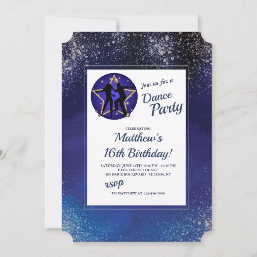 Stellar Night Invitation Kaart (Voorkant)