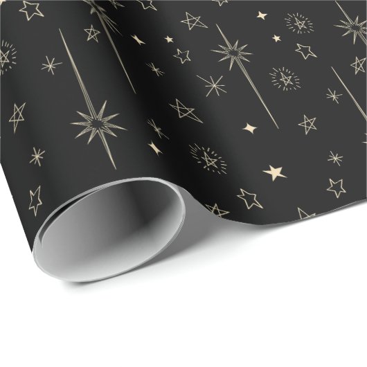 Stellar Night Star Celestial Cadeaupapier (Rol Hoek)