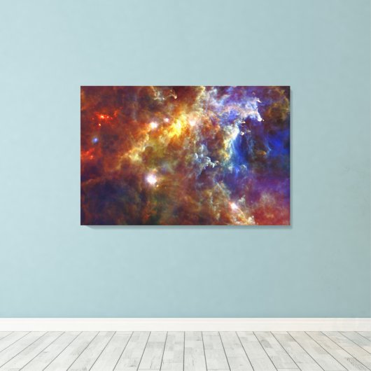 Stellar Nursery in Rosette Nebula Canvas Afdruk (Insitu (Houten vloer))