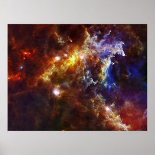 Stellar Nursery in Rosette Nebula Poster