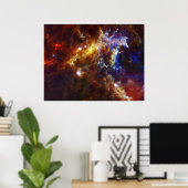 Stellar Nursery in Rosette Nebula Poster (Thuiskantoor)