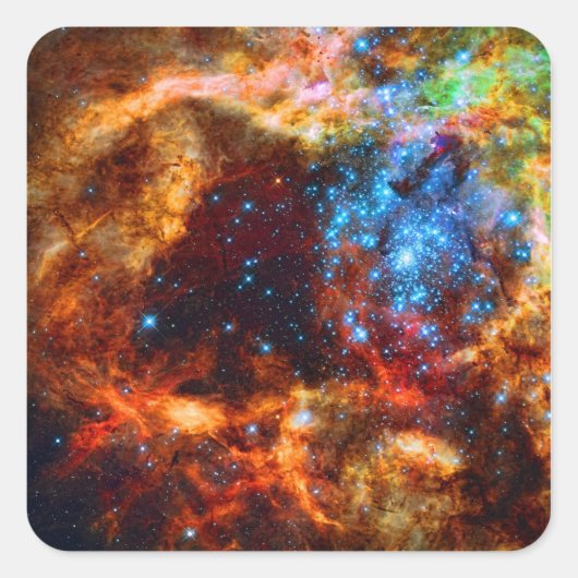 Stellar Nursery R136 in the Tarantula Nebula Vierkante Sticker (Voorkant)
