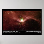 Stellar Nursery Sharpless 140 - Spitzer Telescope Poster (Voorkant)