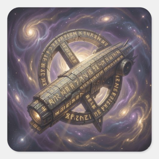 Stellar Path – Journey Through the Universe´9 Vierkante Sticker (Voorkant)