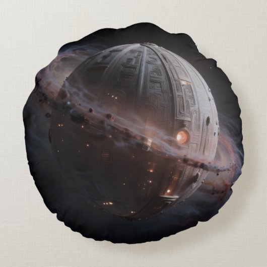 Stellar Path – Journey Through the Universe Rond Kussen (Achterkant)