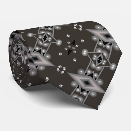 Stellar Performance Moderne Abstracte kunst Stropdas (Opgerold)