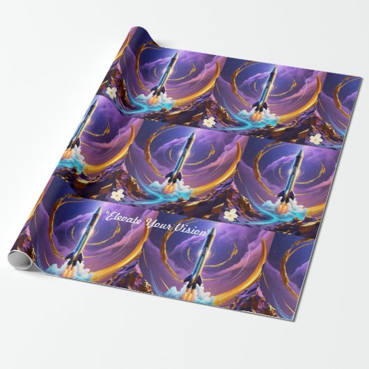 "Stellar Rise" Cadeaupapier (Uitgerold)