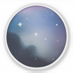 Stellar Serenity: Abstracte Sterrennacht Sticker