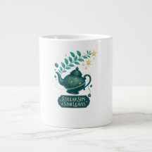 Stellar Sips & Star Leaves Mok – Cosmic Tea Cup