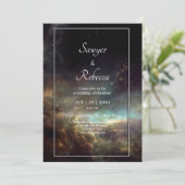 Stellar Sky Wedding Uitnodiging (Staand voorkant)