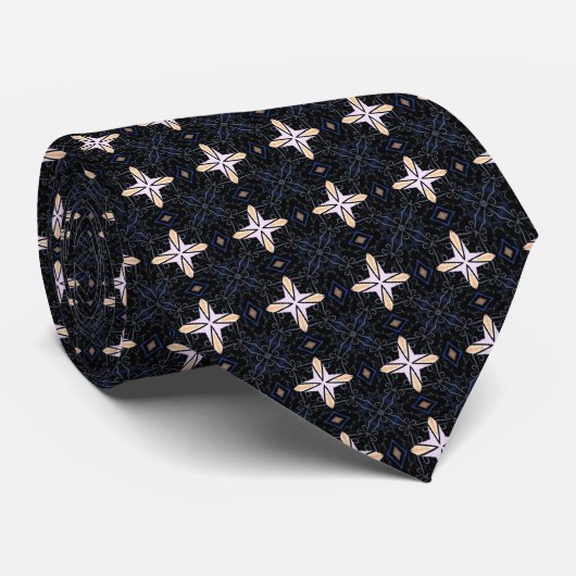 Stellar Stars Black Neck Tie Stropdas (Opgerold)