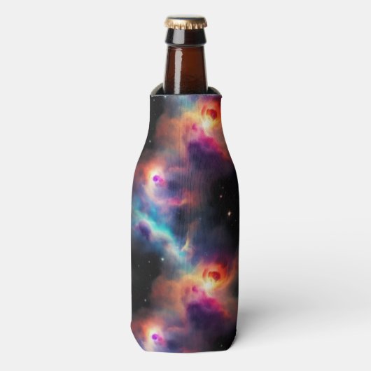 Stellar Symphony Galactic Nebulas Patroon Flesjeskoeler (Fles Voorkant)