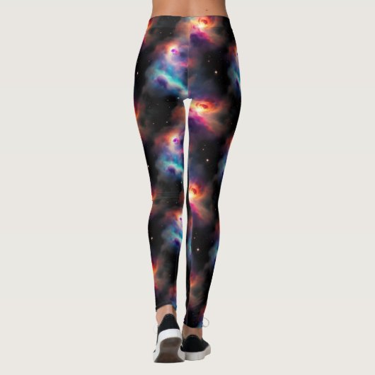 Stellar Symphony Galactic Nebulas Patroon Leggings (Achterkant)