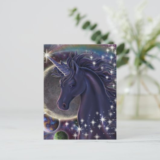 Stellar Unicorn Briefkaart (Staand voorkant)