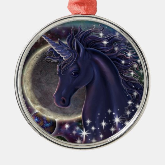 Stellar Unicorn Metalen Ornament (Voorkant)