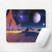 Stellar vista - Fantasy space art mousepad Muismat (Met muis)