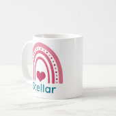 Stellar Viva Magenta Boho Rainbow Koffiemok (Voorkant links)
