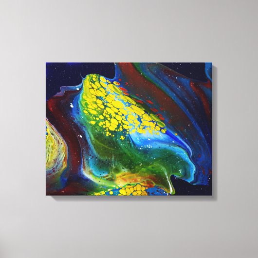 Stellar Wave (acrylverf) Canvas Afdruk (Voorkant)