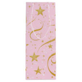 Stellar Wine – Pink & Gold Star Wijnzak Wijn Cadeautas (Achterkant)