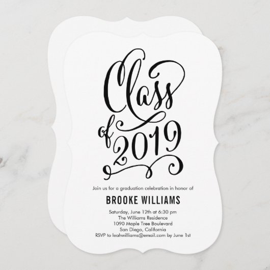 "Stellar Year EDITABLE COLOR Afstuderen Invitation Kaart (Voorkant / Achterkant)